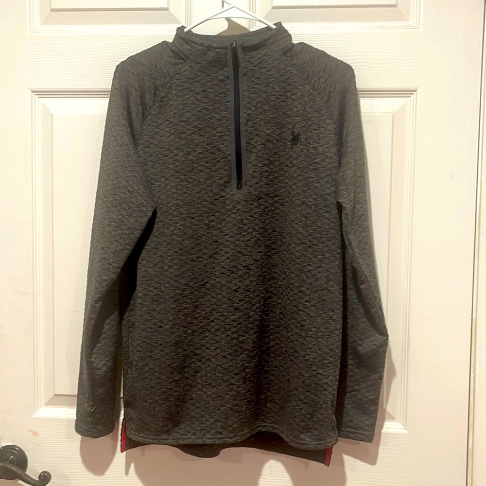 SPYDER GRAY ACTIVE LIGHT Half Zip Jacket. Size M